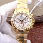 Copy Rolex Daytona Yellow Gold Diamond Marker 4130 JH Factory Watch